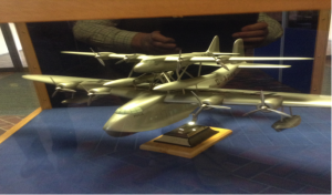 This is the wind-tunnel model donated by the daughters of John Lancester-Parker