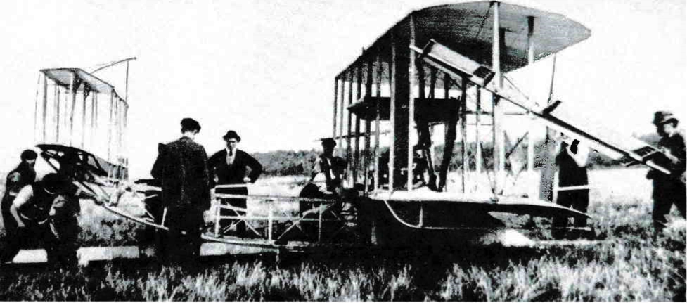 The earlier flights of their heavier-than-air machines